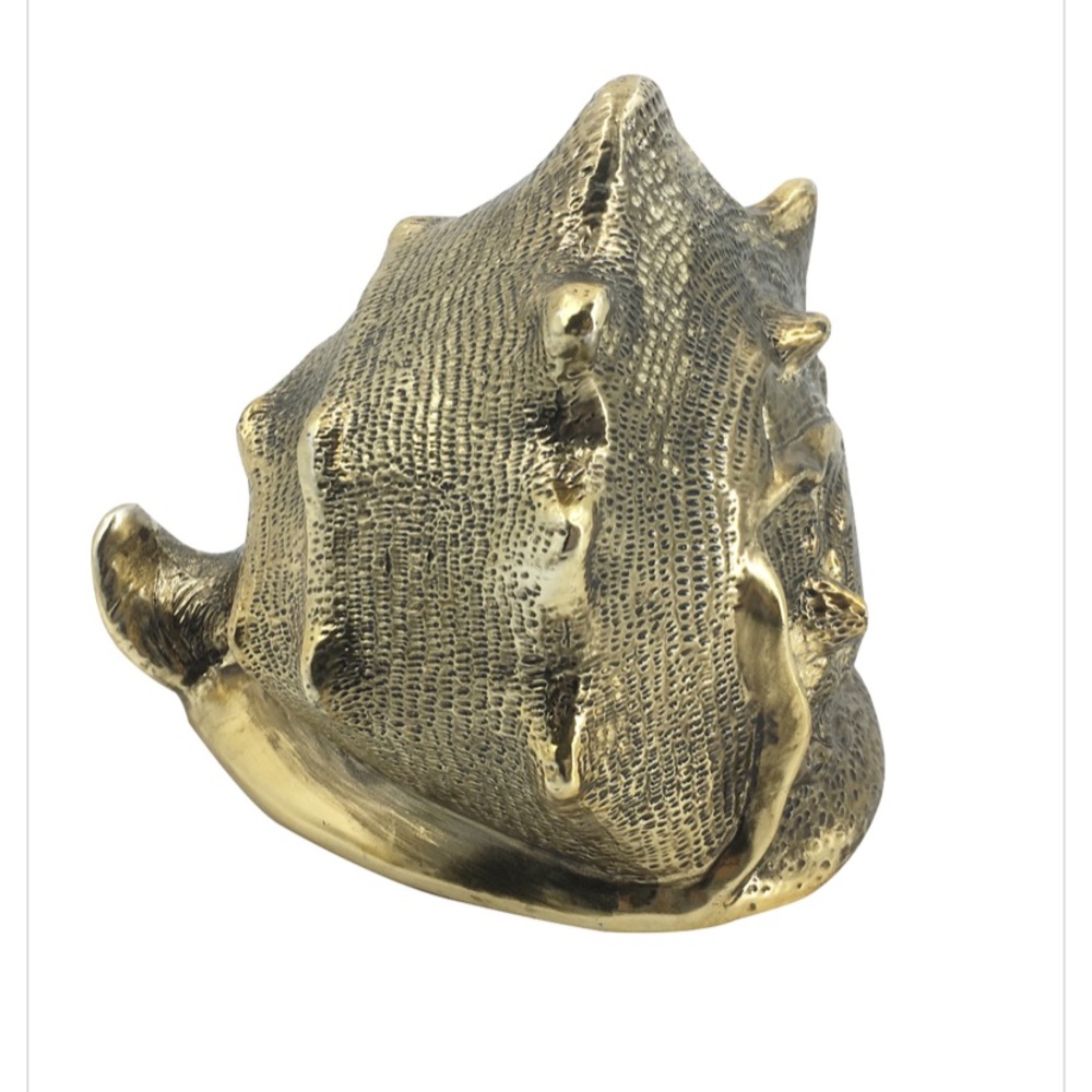 Place & Time Large Ceramic Conch Shell Gold - Picture 10 of 15